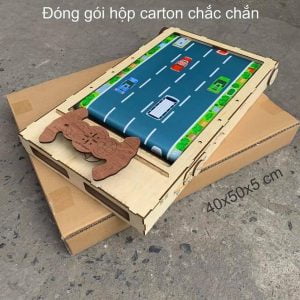 Bộ Đồ Chơi Xe Đua Bằng Gỗ Handmade