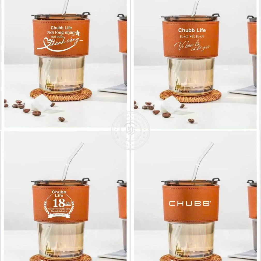 Cốc thủy tinh bọc da Cốc thủy tinh bọc da