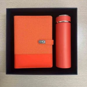 Combor quà tặng ( Sổ + Bình Giữ Nhiệt ) cam